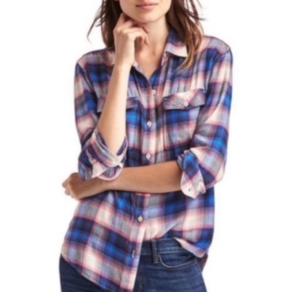 Gap + Pendleton, collaboration, western flannel button front shirt M - Picture 9 of 9